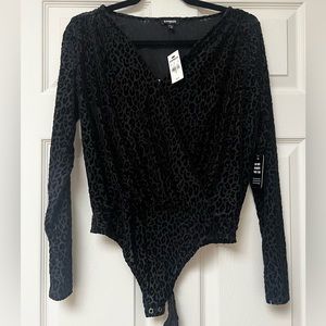 Black Animal Print Body Suit